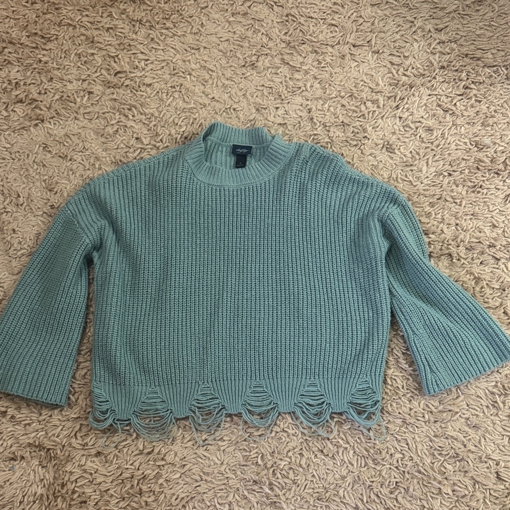 Daytrip Light Blue Knit Sweater